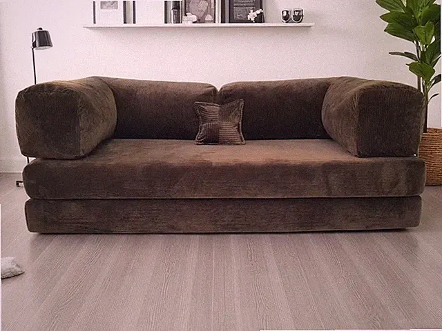 Corduroy Teddy Sofa, Modular Floor Couch, Livingroom Sofa and 4 metal bars legs