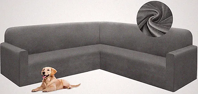 Corner Sectional Couch Covers Velvet Stretch L Shape Sofa Cover Soft Thick