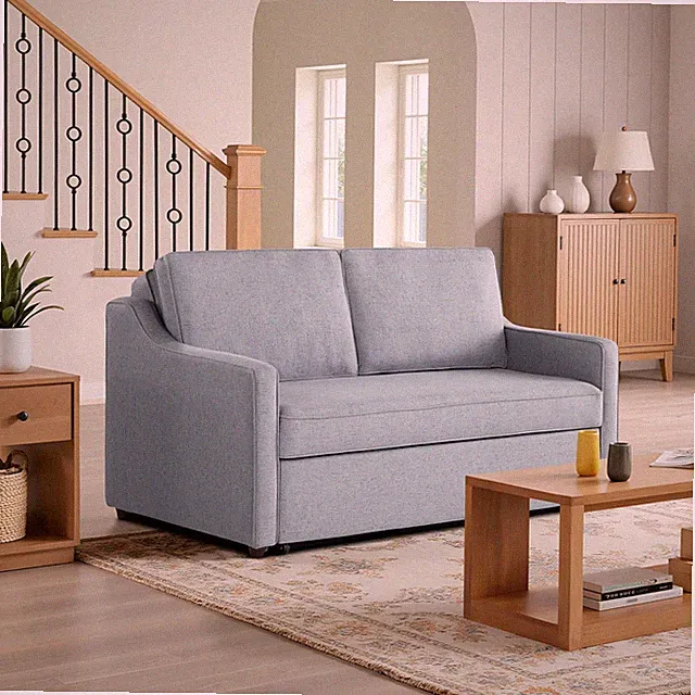 Corren 68" Queen Convertible Sofa with Dream Coil Comfort - Light Gray Chenille