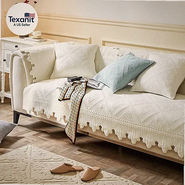 Cotton Quilted Pet Couch Covers for Sofa Washable, Non-Slip Love Seat Sofa Slipc
