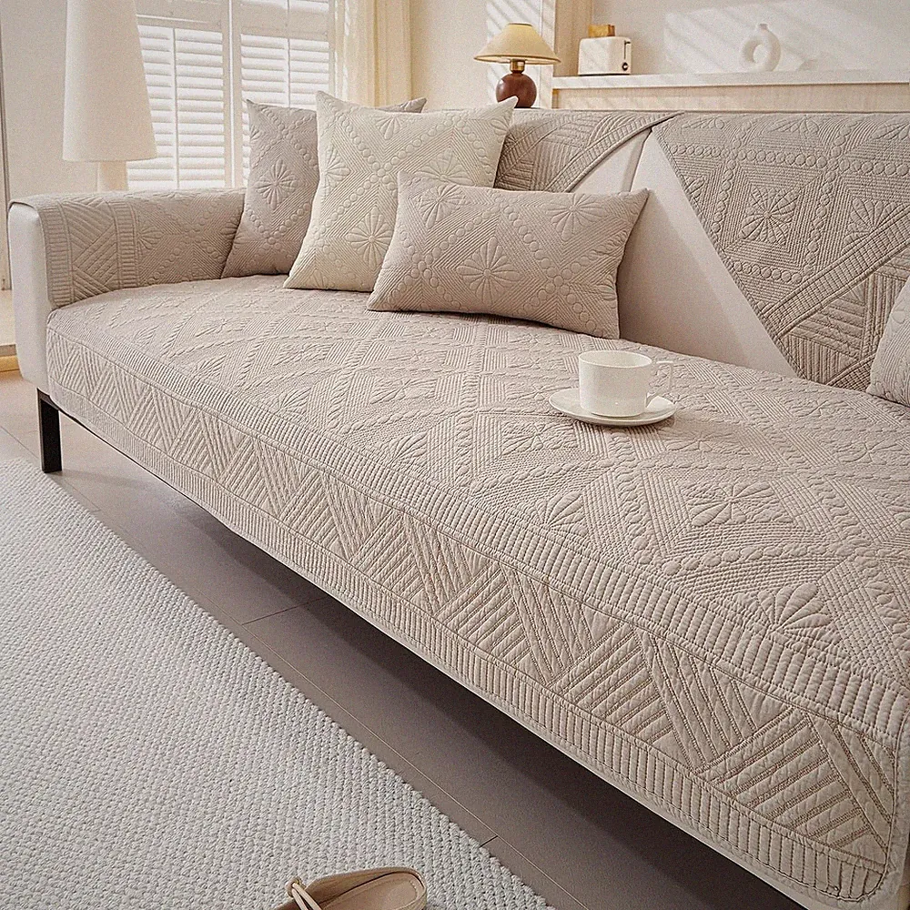 cotton blend sectional couch cover