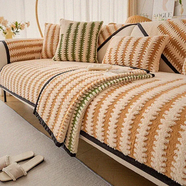 Cotton Sofa Cover Non Slip Modern Couch Protector Thickened