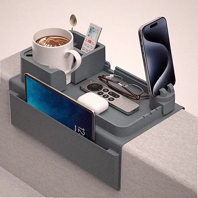 Couch Arm Cup Holder Couch Arm Tray Anti-Slip Couch Cup Holder Silicone Sofa...