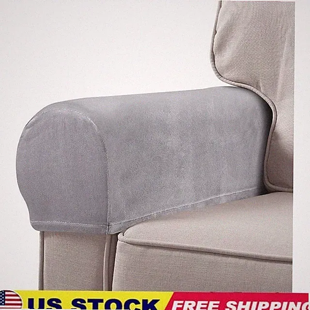 Couch Arm Protectors Quilted Fabric Anti Slip Sofa Arm Covers Easy Install New