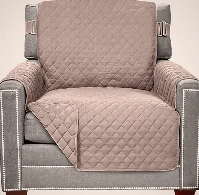 Couch Armchair Covers Dogs Reversible Furniture Protector W/ Strap Stain 23 in