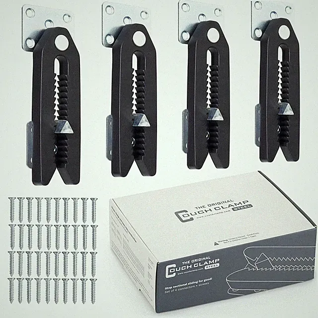 Couch Clamp Steel Non-slip Sectional Connectors For Sliding Sofas, Adj