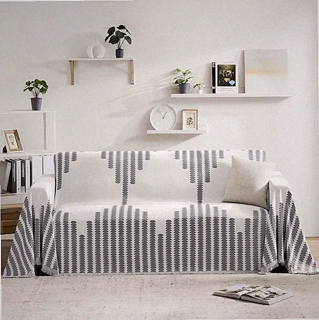 Couch Cover Boho for Dogs Washable Grey Couch Covers for 2 Cushion Couch