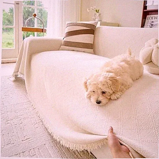 Couch Cover for 2 3 Cushion,Sofa Slipcovers Large (71"x 118") Beigewhite