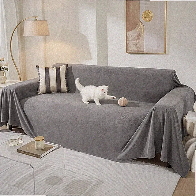 Couch Cover for 3 Cushion Couch Cat Scratch Proof Sofa Covers Washable Couch...