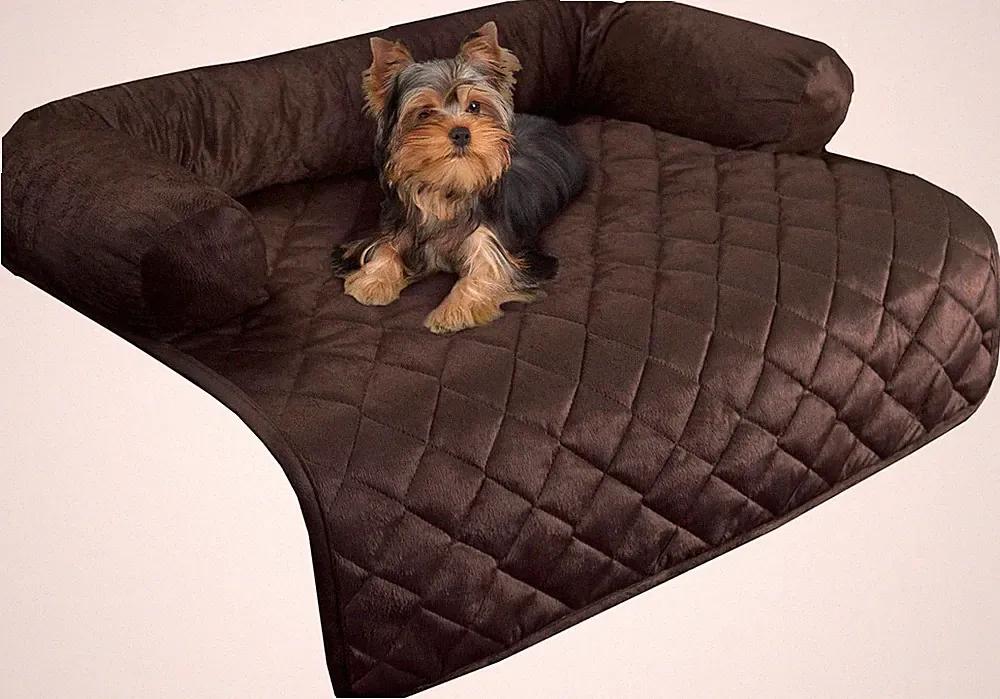 Couch Cover for Dogs - 30X30.5 Pet Furniture Protector with Memory Foam Bolster