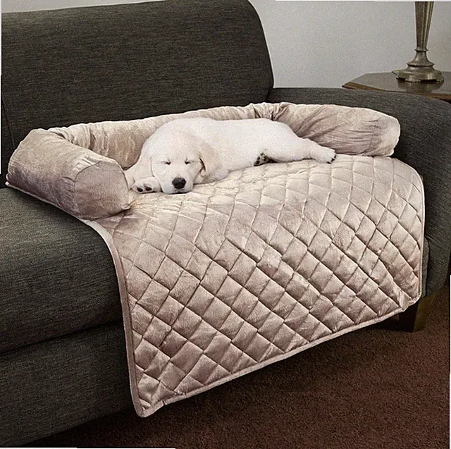 Couch Cover for Dogs 35x35 Pet Furniture Protector with Memory Foam Neck Bolster