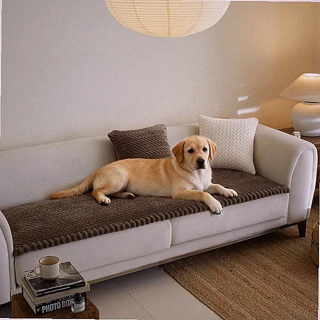 Couch Cover for Dogs - Large Silicone Particles Non Slip Pet Sofa Protector T...