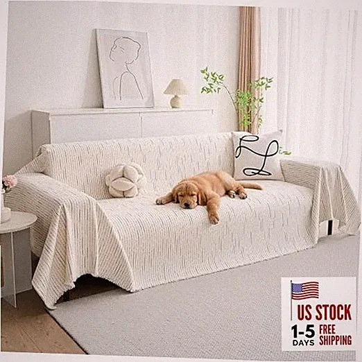 Couch Cover for Dogs, Sectional Couch Cover, Beige 71" x 118" 9# Lines Beige