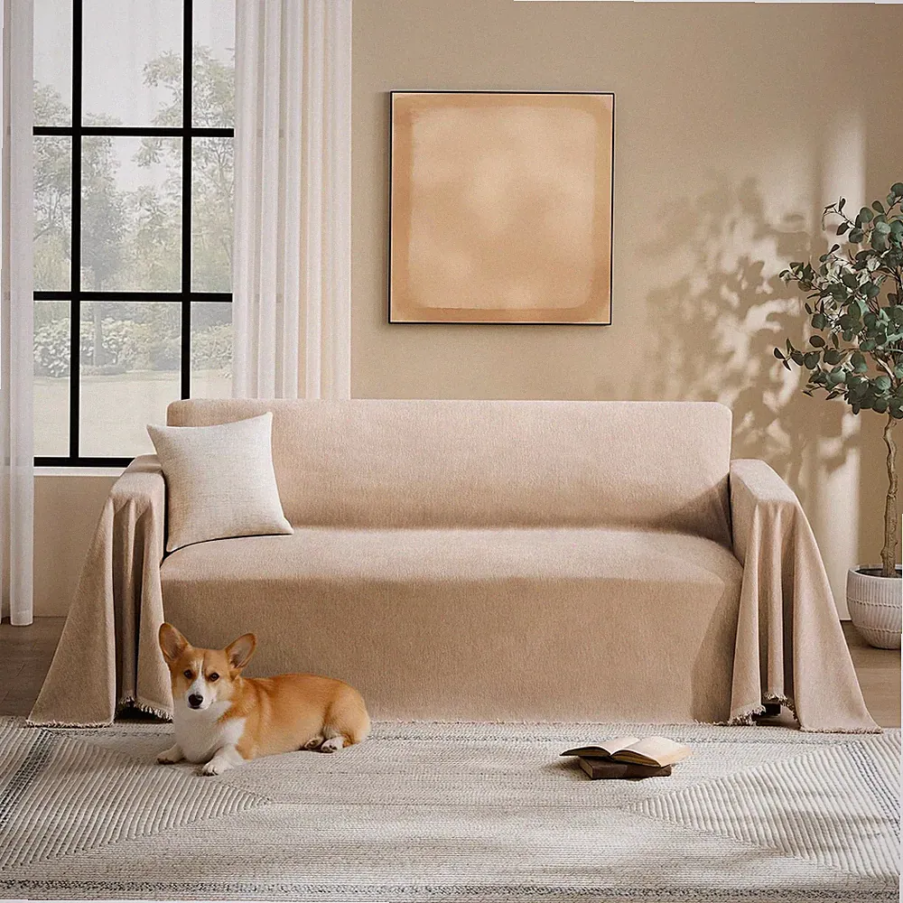 Couch Cover for Dogs Sectional Sofa Covers Washable for 2 Cushion Couch, Chen...