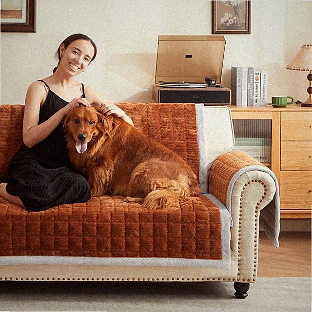Couch Cover for Dogs Washable,Anti-Slip Back Cat Mat Pet Pad Blanket for Furn...