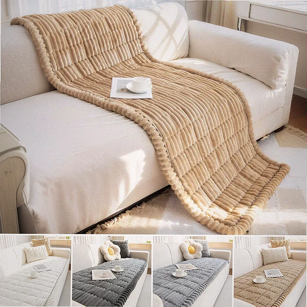 Couch Cover for Dogs Washable Fuzzy Pet Non-Slip Couch Covers Soft Warm Cushion