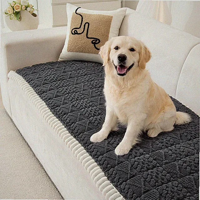 Couch Cover for Dogs Washable: Non Slip Fuzzy Plush Pet Couch Covers for 2/3...