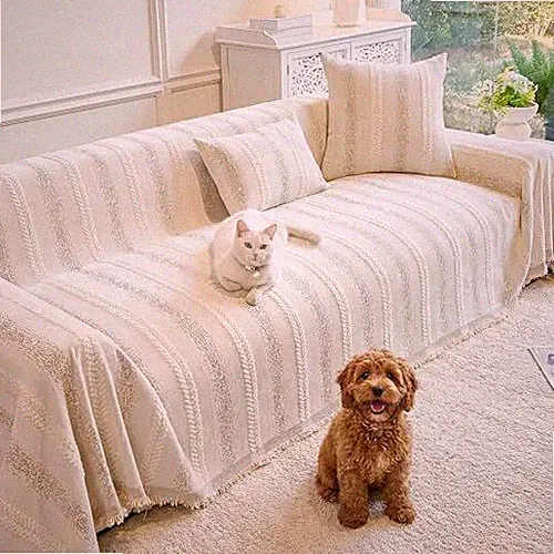 Couch Cover for Dogs Washable Sofa Cover, Sectional 71" x 134", Beige-update