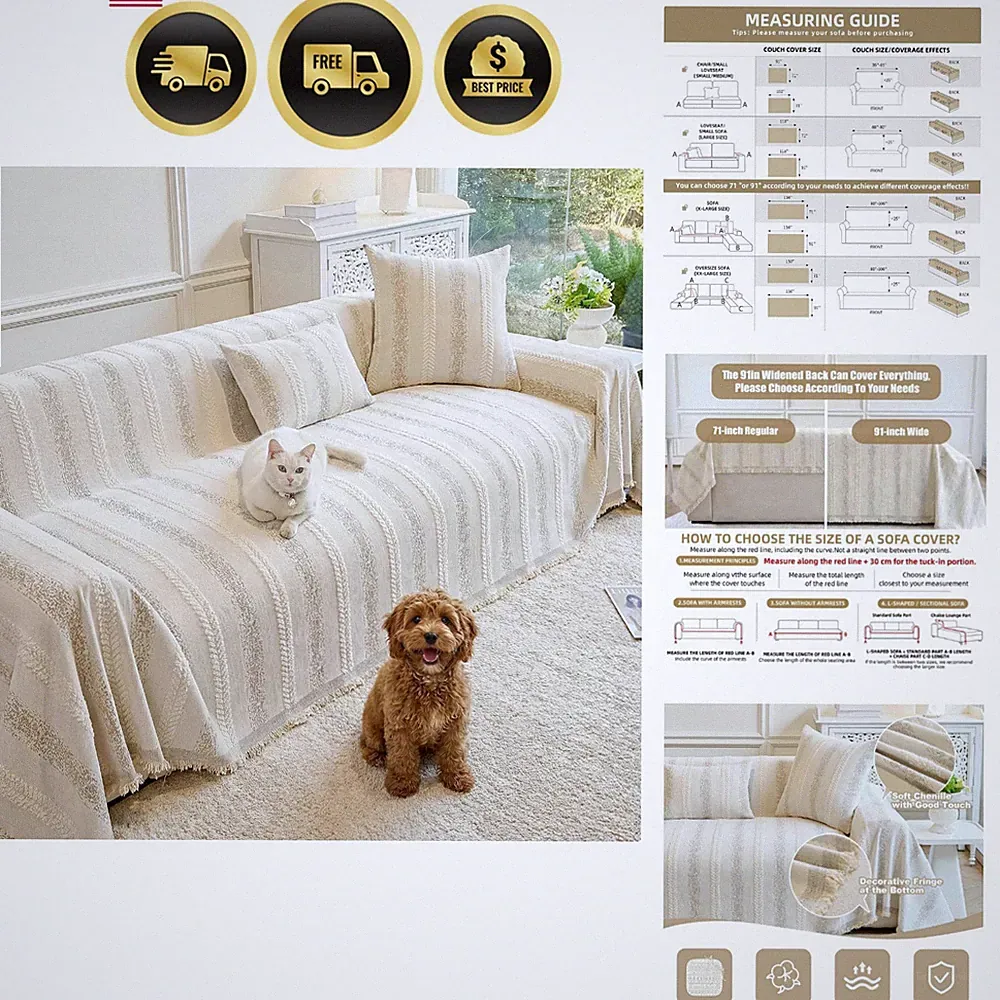 Couch Cover for Dogs Washable Sofa Cover, Sectional Couch Covers, Sofa Covers...