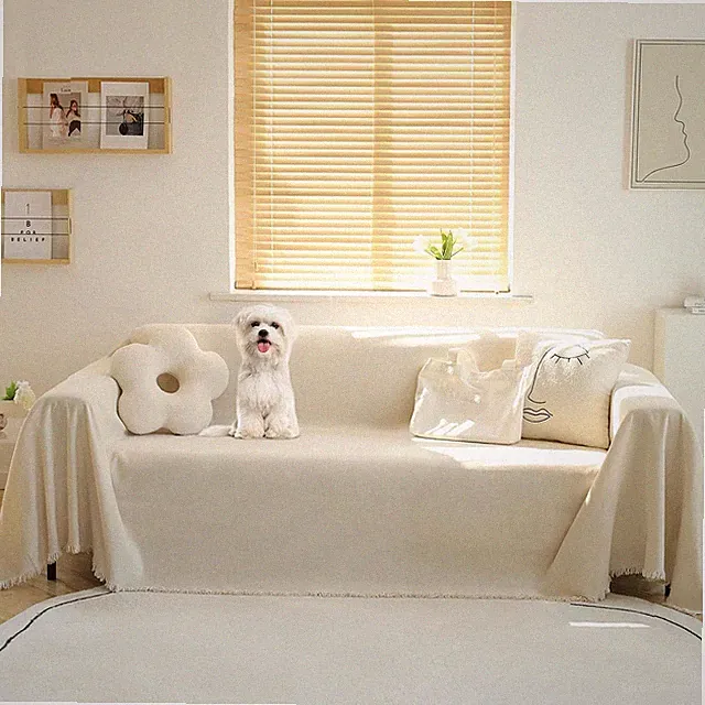 Couch Cover Sectional Sofa Covers Washable Chenille Furniture Protector for Pets