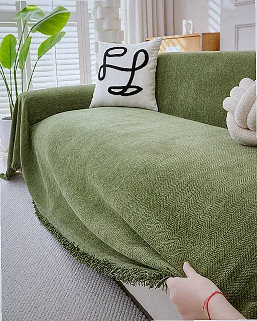Couch Cover Sheet Blanket for 4 Seater Oversized Sofa Sectional, Machine Wash...