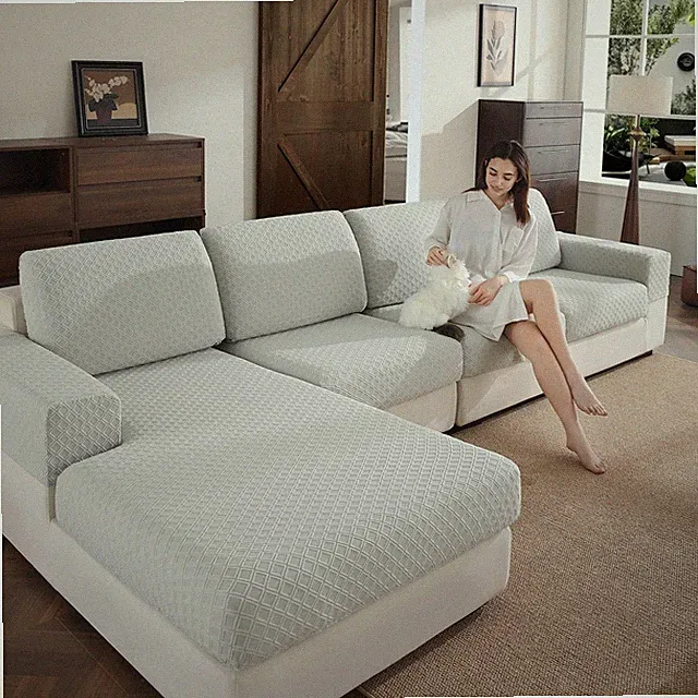 Couch Cover, Sofa Cover L Shape,Soft Seat Cushion Covers Washable, Sectional...