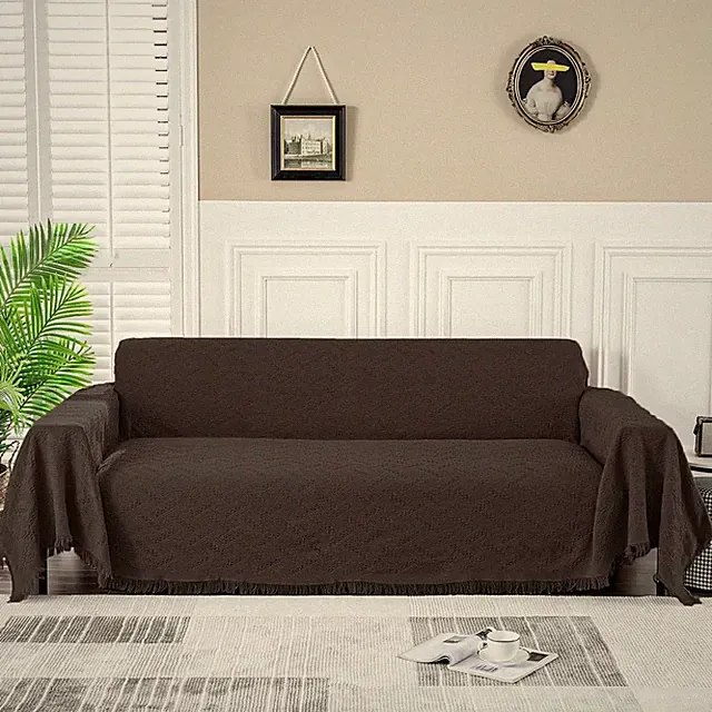 Couch Cover Sofa Covers for 3 Cushion Couch 91" x 134" | XX-Large Chocolate