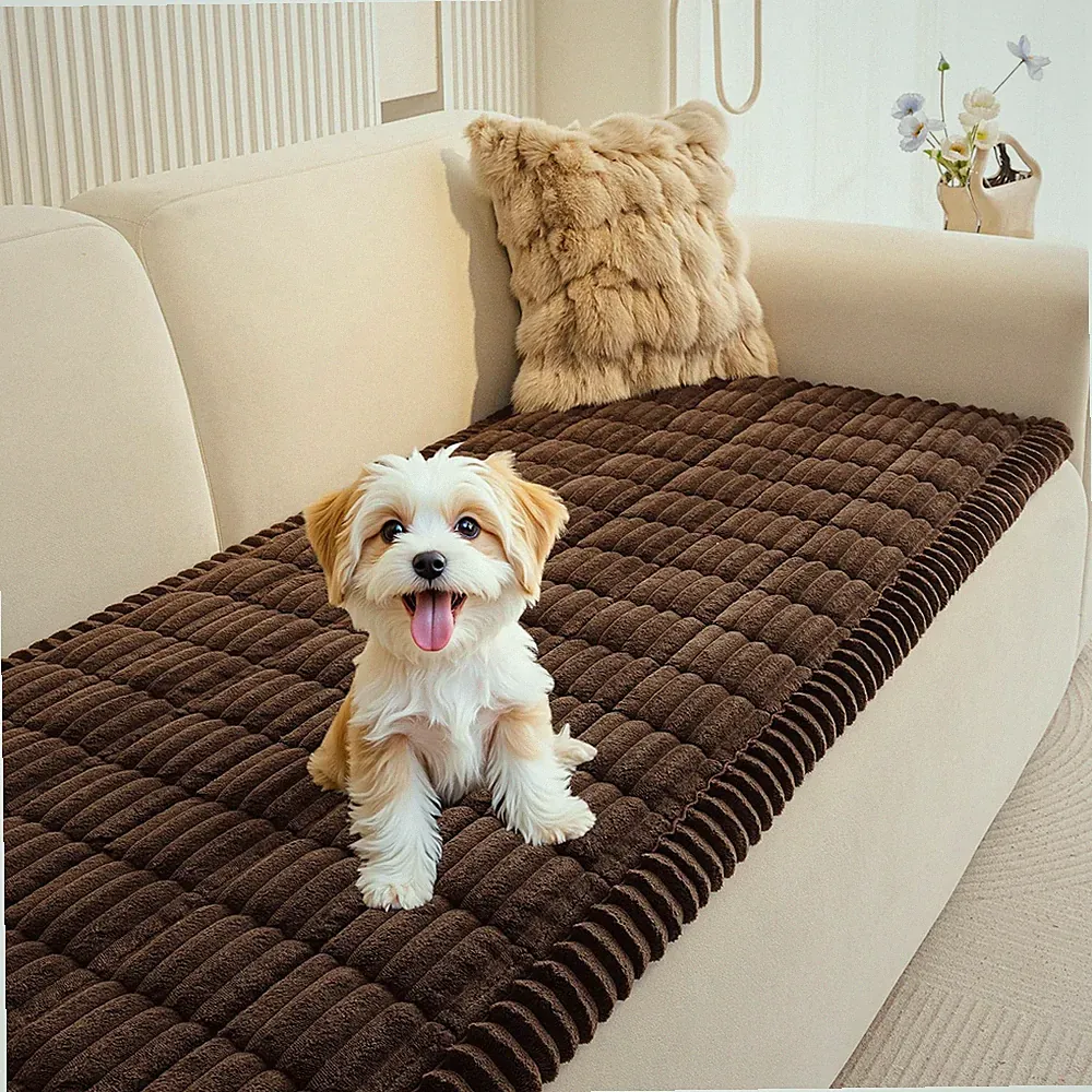 Couch Covers for 2 Cushion Sofa Pet Friendly, Couch Cover for Dogs, Leather S...