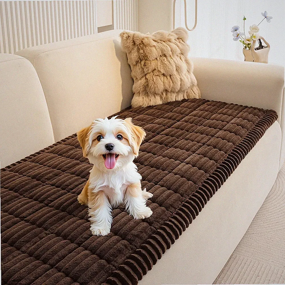 Couch Covers for 2 Cushion Sofa Pet Friendly, Couch Cover for Dogs, Leather S...