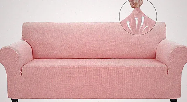 Couch Covers for 3 Cushion Couch Sofa Pet Friendly, 3 Seater Sofa Cover Pink