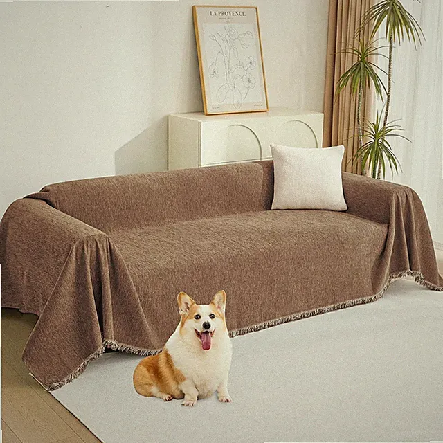 Couch Covers for 3 Cushion Couch Sofa, Sectional Couch Cover L Shape Chenille...