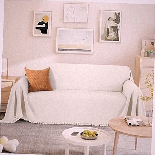 Couch Covers for Pets Heavy Duty Couch Blankets for 2 Cushion 71" x 118" Beige