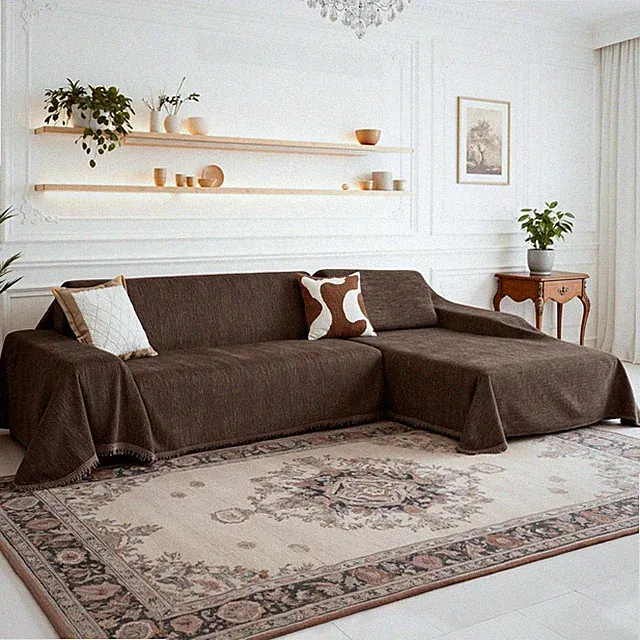 Couch Covers for Sectional Sofa Covers Washable, 2 Pieces Couch Covers for 2...