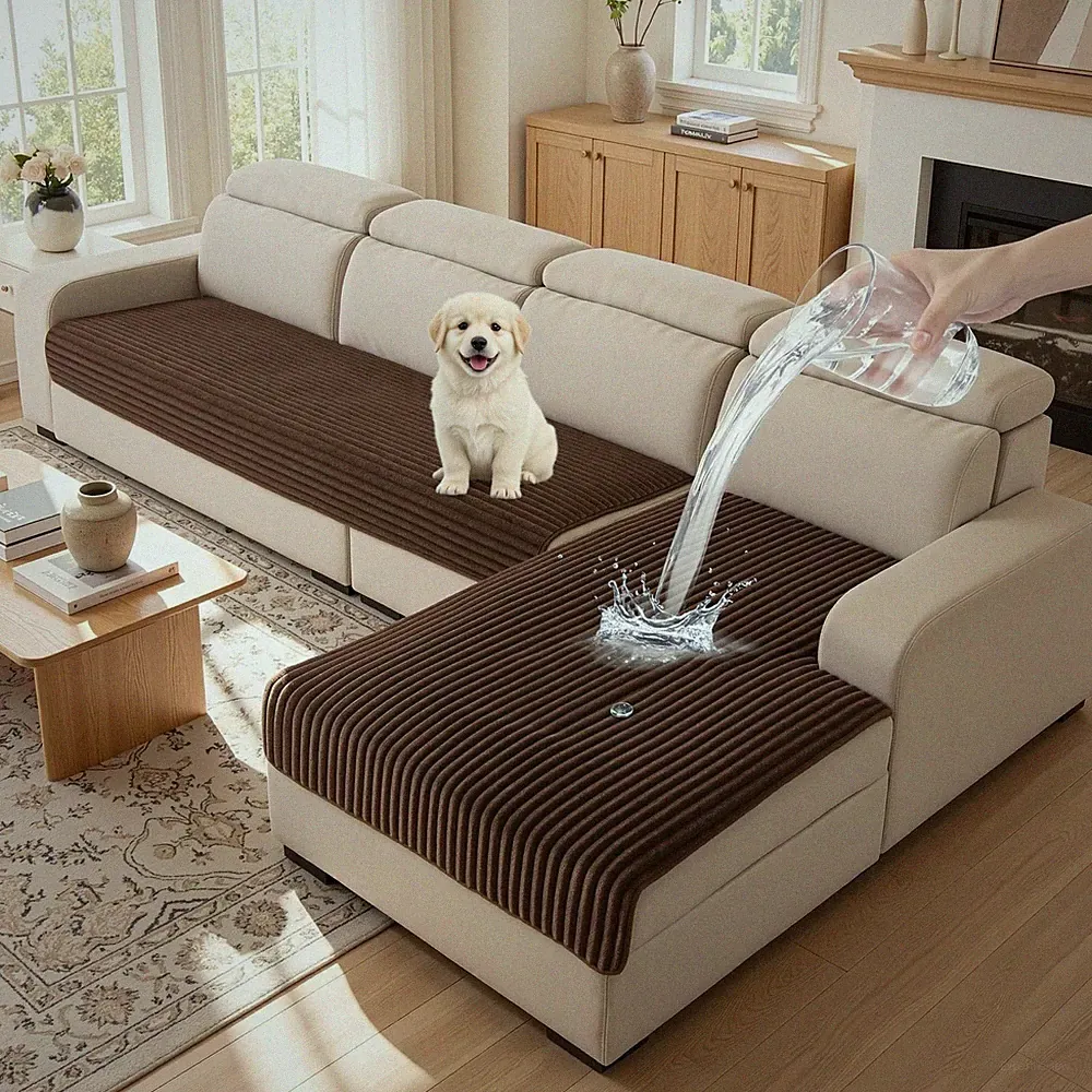 Couch Covers for Sectional Sofa, L Shaped Couch Cover, 100% Waterproof Couch...