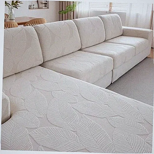 Couch Covers for Sectional Sofa, Washable Stretch Soft 1 Armrest Cover Ivory