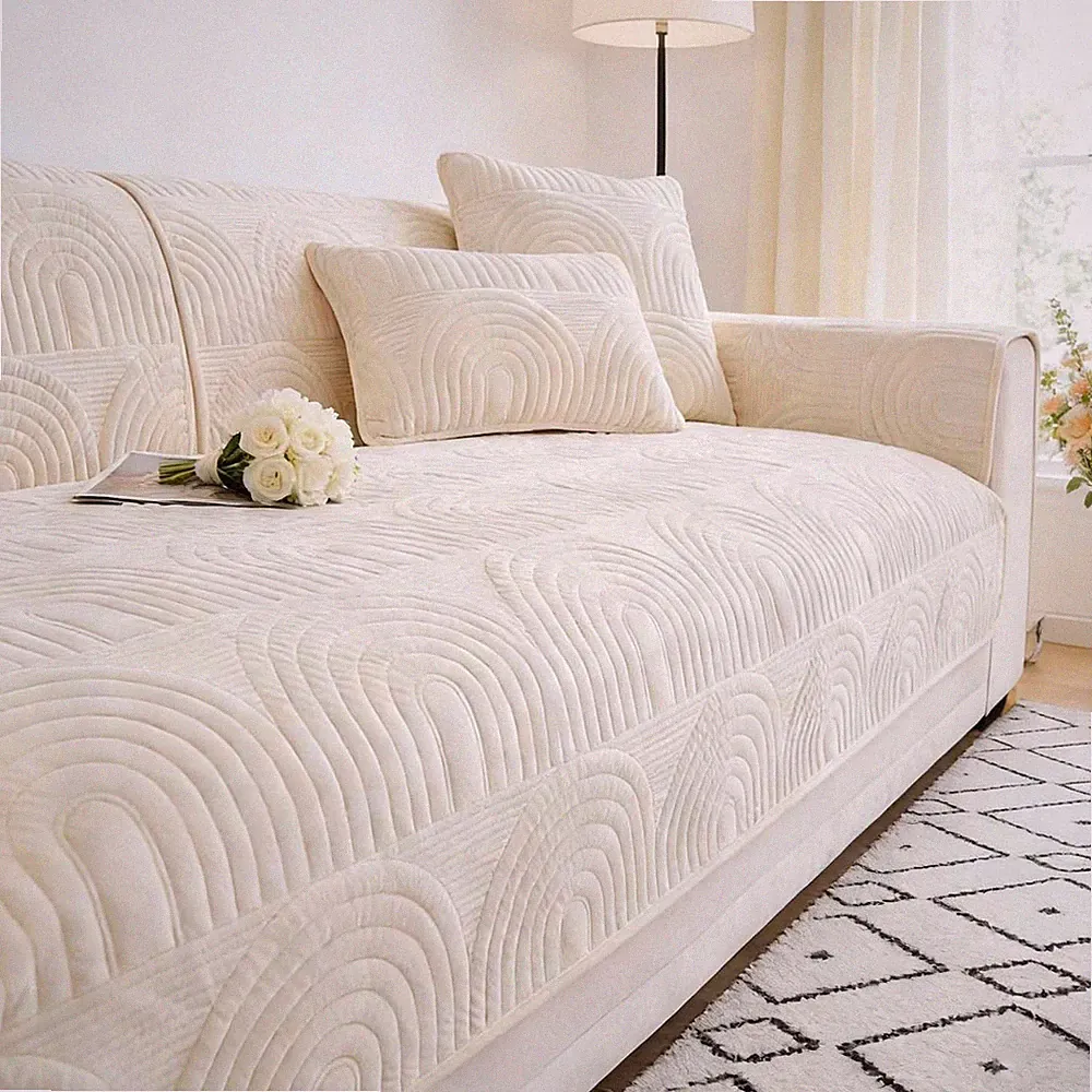 Couch Covers for Sofa Sectional Sofa Covers Washable Non Slip Quilted Couch C...