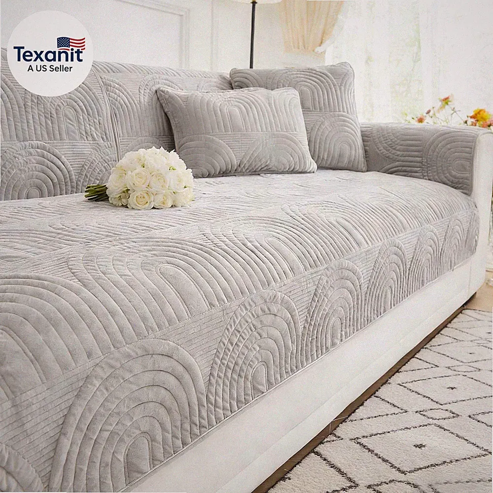 Couch Covers for Sofa Sectional Sofa Covers Washable Non Slip Quilted Couch Cove