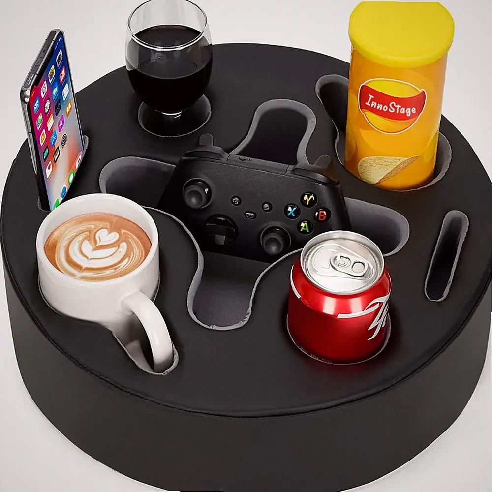 Couch Cup Holder PillowSofa Cup Holder | Couch Caddy Drinks Cupholder Tray fo...