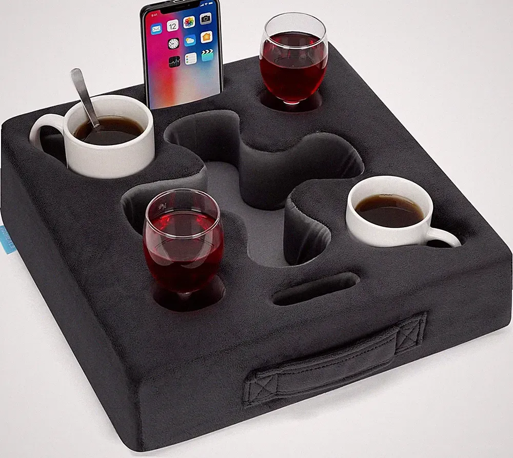 Couch Cup Holder-Sofa Cup Holder Pillow Tray Caddy Cupholder Hearted for Bed, Rv