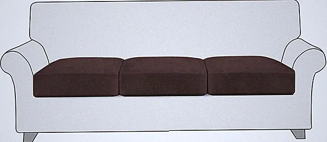 Couch Cushion Covers 3 Pieces Stretch Velvet Sofa Seat Slipcovers Protector Pet