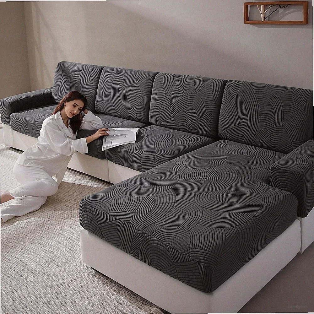 Couch Cushion Covers for Sectional and L Shaped Sofa, Stretch Soft Sofa Cover...