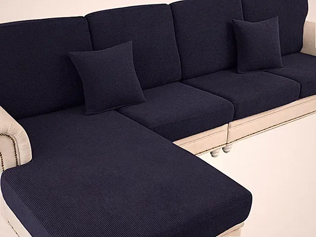 Couch Cushion Covers for Sectional Sofa L Shape Washable Separate Seat Chaise Co