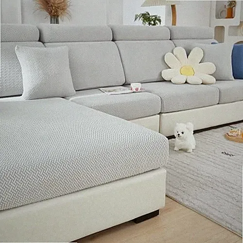 Couch Cushion Covers for Sectional Sofa, Sectional Back Cover M Light Gray