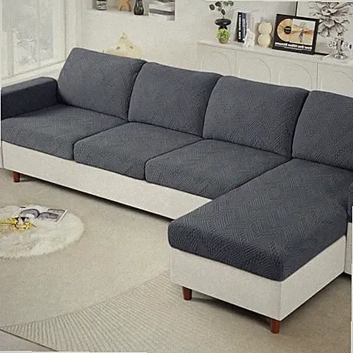 Couch Cushion Covers for Sectional Sofa Stretch 1 PC Seat or Back Cover Grey