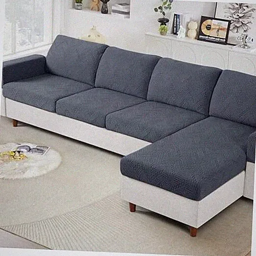 Couch Cushion Covers for Sectional Sofa Stretch 3 PC Seat or Back Cover Grey