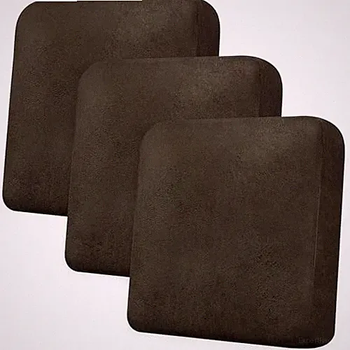 Couch Cushion Covers Leather-Look 3PC Stretch Sofa Seat 3 Cushion Sofa Coffee
