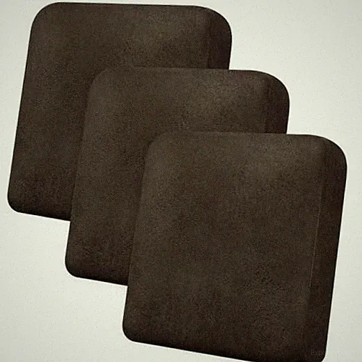 Couch Cushion Covers Leather-Look 3PC Stretch Sofa Seat 3 Cushion Sofa Coffee