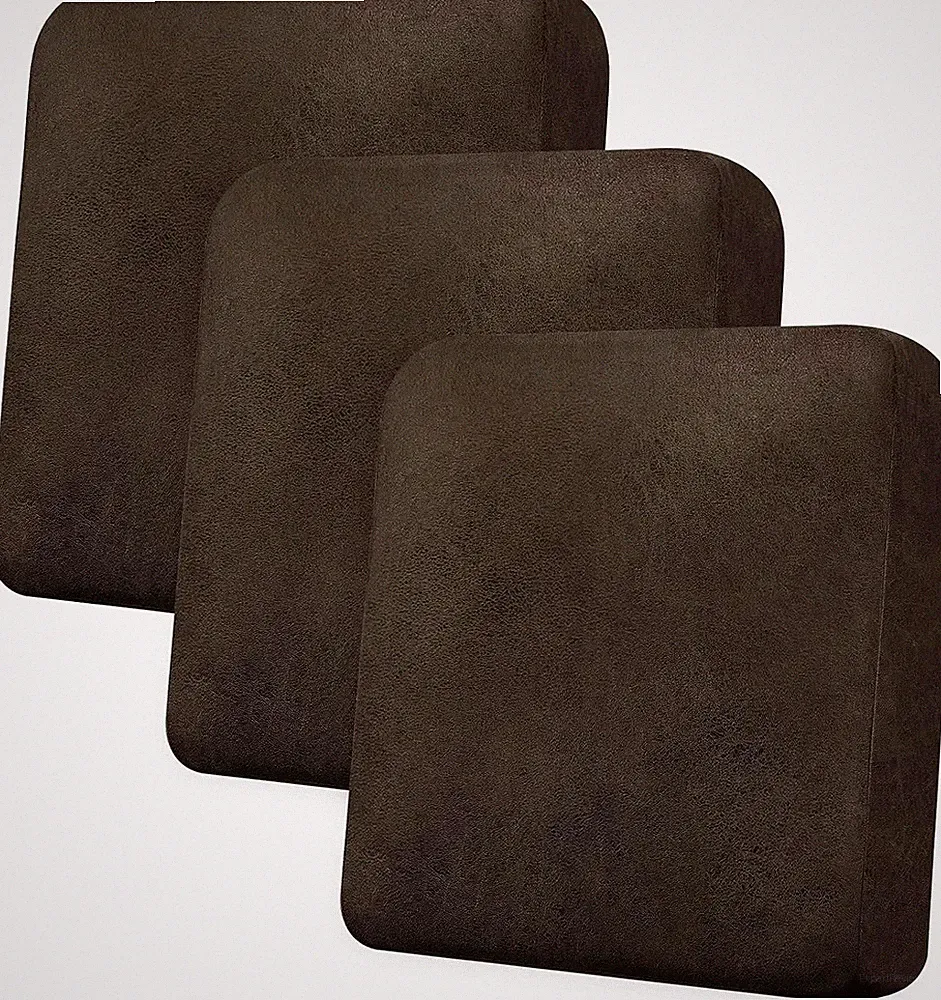 Couch Cushion Covers Leather-Look 3PC Stretch Sofa Seat Slipcover Sets
