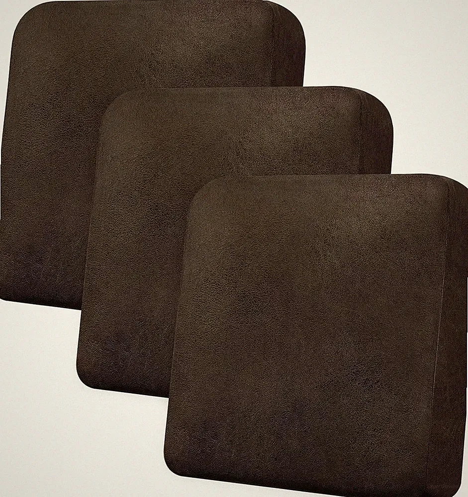 Couch Cushion Covers Leather-Look 3PC Stretch Sofa Seat Slipcover Sets for Livin
