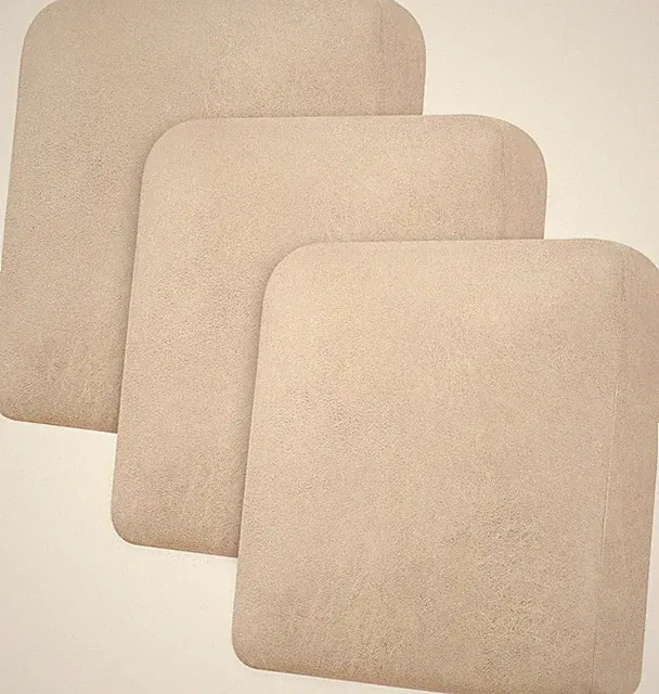 Couch Cushion Covers Leather-Look 3PC Stretch Sofa Seat Slipcover Sets for Livin